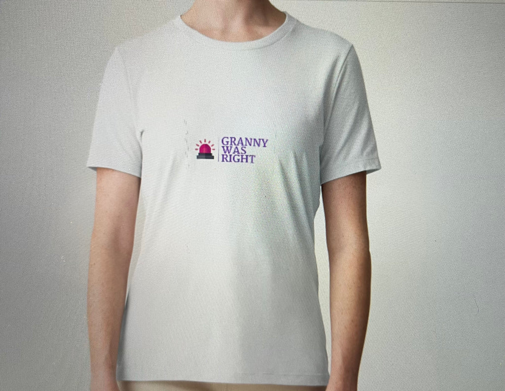 Granny Was Right White Logo Tee