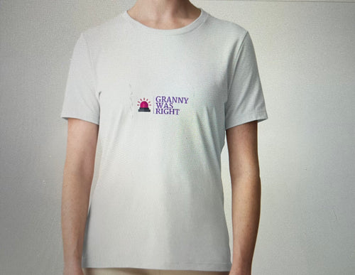 Granny Was Right White Logo Tee