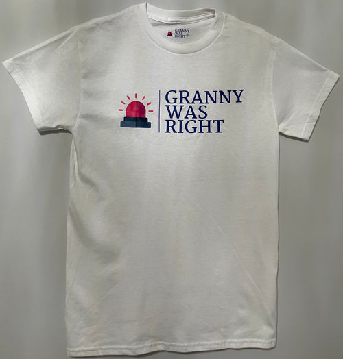 Granny Was Right White Logo Tee
